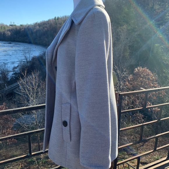 Calvin Klein 3 button coat light grey single breasted large 14 - Picture 9 of 16